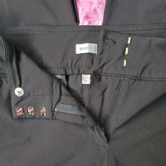 Avenue 18 Petite Plus Womens Trousers Black 1x Dress Pants Zipper Close Pockets - Picture 3 of 9
